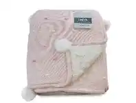 Baby Bunting Bubba Blue Confetti Knit Cot Blanket Pink offer