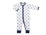 Baby Bunting Bilbi Penguin Zip Romper Navy/White 0000 NVY offer