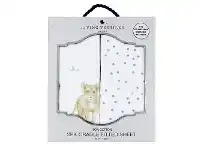 Baby Bunting Living Textiles Savanna Co-Sleeper Fitted Sheet 2 Pack offer