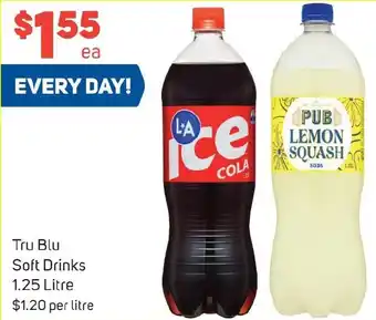 Foodland Tru Blu Soft Drinks 1.25 Litre offer