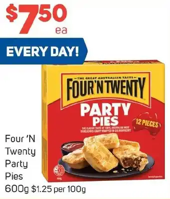 Foodland Four 'N Twenty Party Pies 600g offer