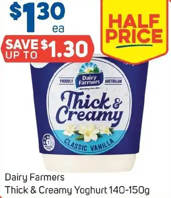 Foodland Dairy Farmers Thick & Creamy Yoghurt 140-150g offer