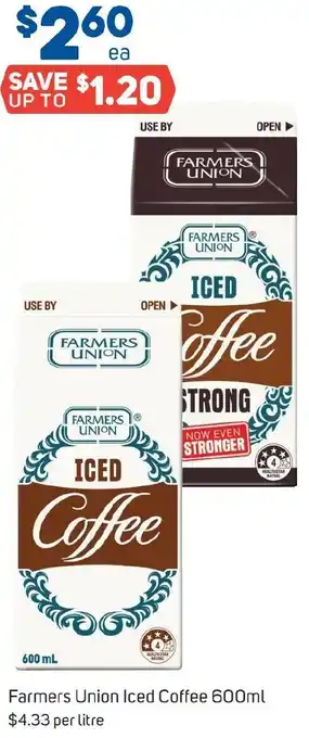 Foodland Farmers Union Iced Coffee 600ml offer