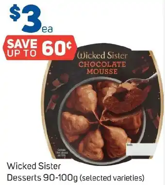 Foodland Wicked Sister Desserts 90-100g offer