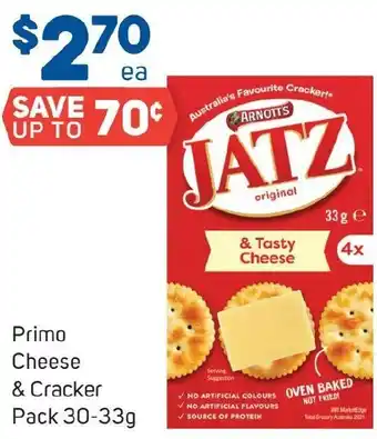 Primo Cheese & Cracker Pack 30-33g