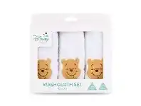 Baby Bunting Disney Into The Blooms Pooh Wash Cloth 3 Pack offer