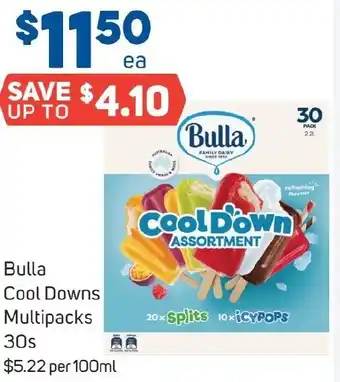 Foodland Bulla Cool Downs Multipacks 30s offer