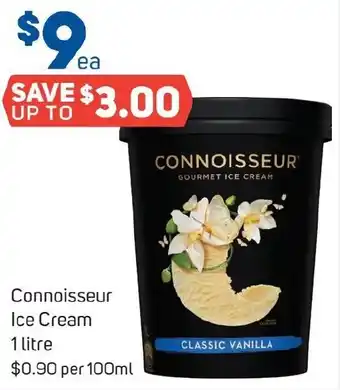 Foodland Connoisseur Ice Cream 1 litre offer