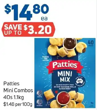 Foodland Patties Mini Combos 40s 1.1kg offer