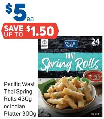 Foodland Pacific West Thai Spring Rolls 430g offer