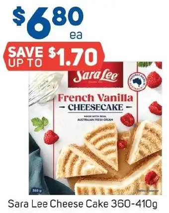 Foodland Sara Lee Cheese Cake 360-410g offer