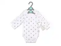 Baby Bunting Bilbi Frenchie Bodysuit Long Sleeve 2 Pack Grey/White 0000 GRYWH offer