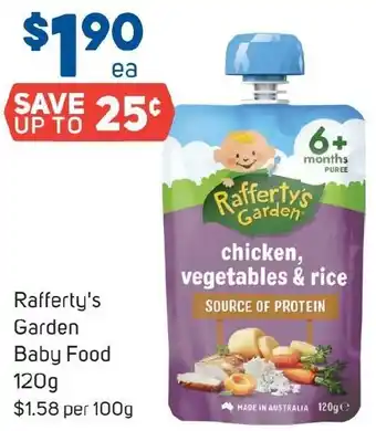Foodland Rafferty's Garden Baby Food 120g offer
