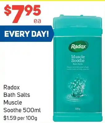 Foodland Radox Bath Salts Muscle Soothe 500ml offer