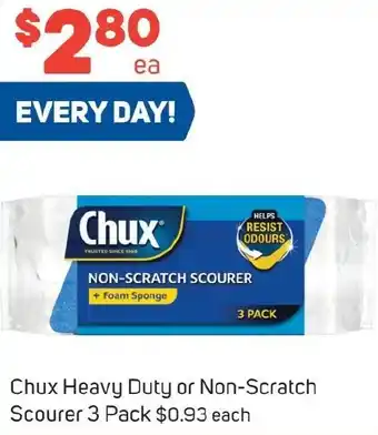 Foodland Chux Heavy Duty or Non-Scratch Scourer 3 Pack offer