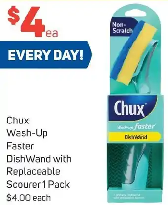 Foodland Chux Wash-Up Faster DishWand with Replaceable Scourer 1 Pack offer