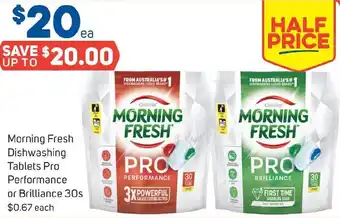 Foodland Morning Fresh Dishwashing Tablets Pro Performance or Brilliance 30s offer