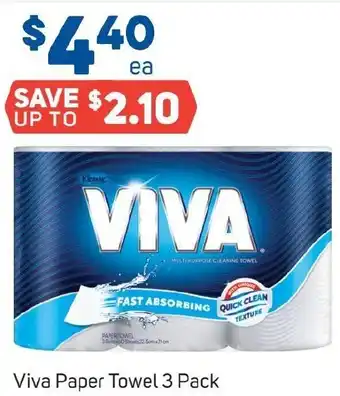 Foodland Viva Paper Towel 3 Pack offer