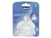 Baby Bunting Chicco Natural Feeling Teat 6 Months+ Food Flow 2 Pack offer