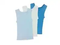 Baby Bunting 4Baby Cotton Singlet Blue 3 Pack 0 offer