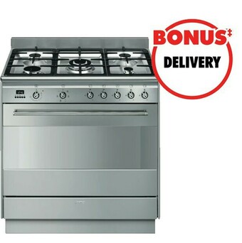 The Good Guys Smeg 90cm Freestanding Cooker - Stainless Steel offer