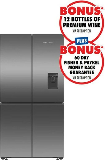 The Good Guys Fisher & Paykel 538L Quad Door Refrigerator offer