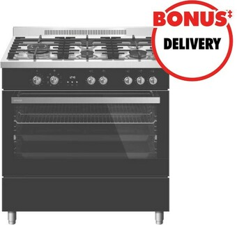 The Good Guys Omega 90cm Dual Fuel Upright Cooker offer
