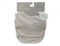 Baby Bunting Bilbi Newborn Reversible Bib - Melange Grey - 2 Pack offer