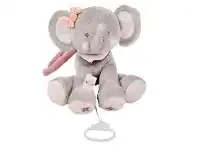 Baby Bunting Nattou Musical Adele The Elephant Pink/Grey offer