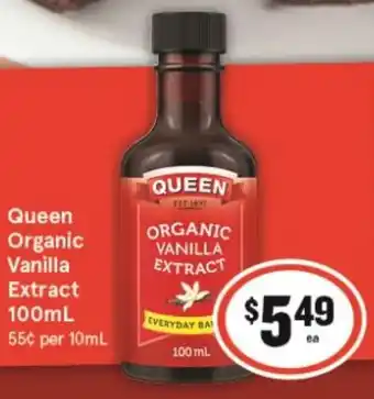 IGA Queen Organic Vanilla Extract 100mL offer