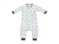 Nest Design Organic Sleep Suit Long Sleeve 1.0 Tog Orca White Medium