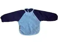 Baby Bunting SILLY B TOWEL L/S SML BIB PALE BLUE/NAVY offer