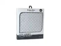 Baby Bunting Bubba Blue Polka Dot Jersey Cot Fitted Sheet Grey (Online Only) offer