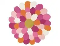 LivingStyles Harlequin Funky Flower Hand Tufted Designer Kids Wool Rug, 110x110cm offer