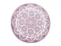 LivingStyles Piccolo Lace Turkish Made Round Kids Rug, 133cm, Plum offer