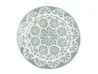 LivingStyles Piccolo Lace Turkish Made Round Kids Rug, 133cm, Teal offer