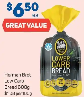 Foodland Herman Brot Low Carb Bread 600g offer