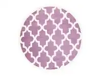Piccolo Moroccan Turkish Made Round Kids Rug, 133cm, Plum
