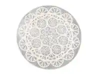 LivingStyles Piccolo Lace Turkish Made Round Kids Rug, 133cm, Grey offer