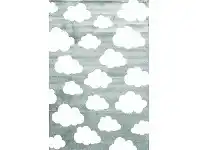LivingStyles Piccolo Clouds Turkish Made Kids Rug, 160x230cm, Teal offer