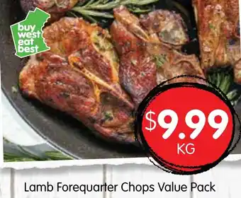 Spudshed Lamb Forequarter Chops Value Pack per kg offer