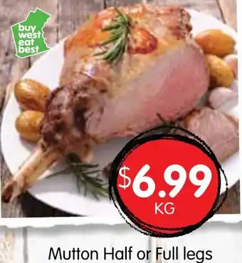 Spudshed Mutton Half or Full legs per kg offer
