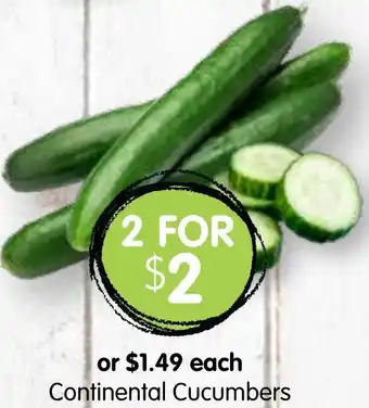 Spudshed Continental Cucumbers offer