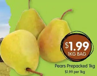 Spudshed Pears Prepacked 1kg offer