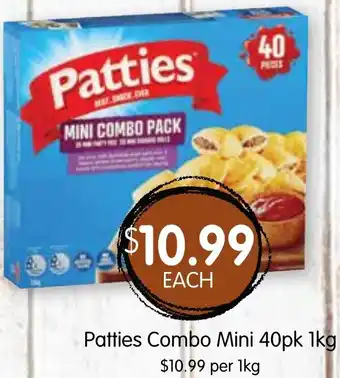 Spudshed Patties Combo Mini 40pk 1kg offer