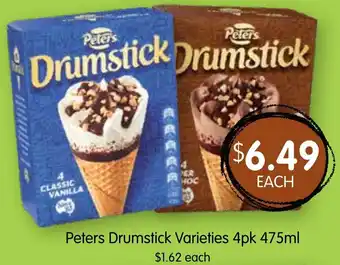 Spudshed Peters Drumstick Varieties 4pk 475ml offer
