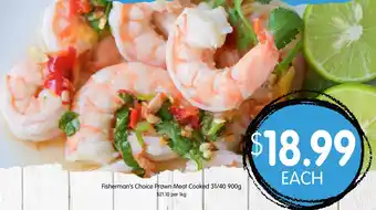 Spudshed Fisherman's Choice Prawn Meat Cooked 31/40 900g offer