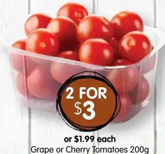 Spudshed Grape or Cherry Tomatoes 200g offer