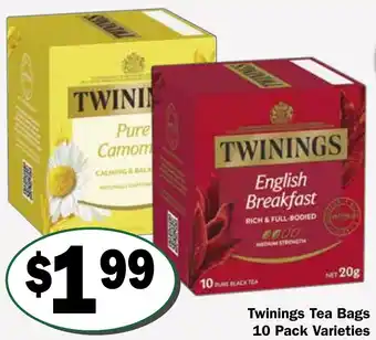 Friendly Grocer Twinings Tea Bags 10 Pack Varieties offer