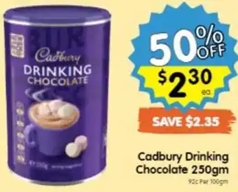Spar Cadbury Drinking Chocolate 250gm offer